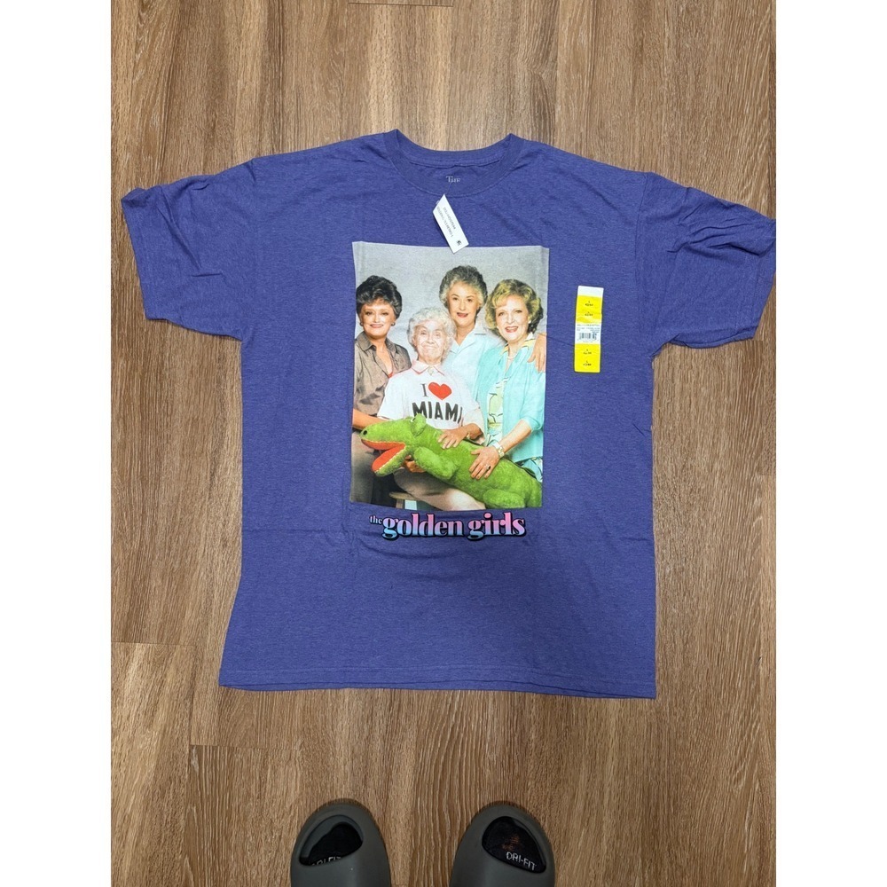 The Golden Girls Mens Purple Heather Graphic T-Shirt Retro 80s Sitcom Size L NWT